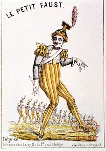 Florimond Roger dit Hervé (1825 - 1892): „A kis Faust”, a műsor borítója. Párizs, az Opera Könyvtára. alkotó: French School