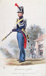 Lábzsandár, gazember metszet, 1830 körül alkotó: French School