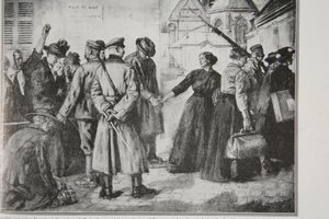 Francia civilek erőszakos elszállítása Lille-ből német munkakolóniákra, 1914-1919 alkotó: French School