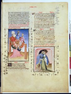 Fr 606 f.35 A szerencsekerék és a világi örömök árulása, a LEpitre dOthea-tól, az Epitre Mestertől, Jean de Berry megvásárolta 1405 körül alkotó: French School