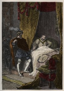 Francois 1er (1494-1547) meglepi VIII. Henriket (1491-1547) reggel a Camp du Drap d
