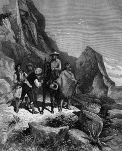 Francois Arago (1786-1853) 1806-ban Spanyolországba ment, hogy befejezze a Meridián mérését, és egy este négy bandita kikötötte. alkotó: French School