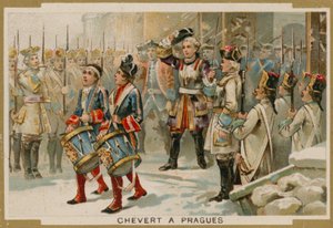 Francois de Chevert francia tábornok Prága ostrománál, 1741 alkotó: French School