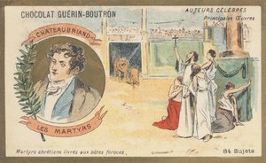 François-Rene, Chateaubriand vikomtja (1768-1848), francia író és politikus, a „Les Martyrs” (1809) szerzője alkotó: French School