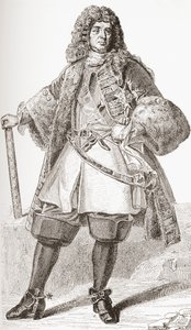 François de Neufville, Villeroy 2. hercege, 1644 1730, francia katona. Az 1908-ban megjelent Les Heures Libres című kötetből. alkotó: French School