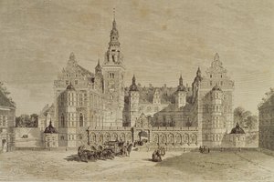 Frederiksborg kastély, Hillerod, Dánia, 1850-es évek, a Le Tour du Monde-ból, Párizs, 1860-as évek alkotó: French School