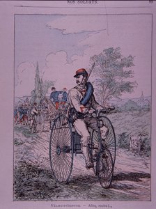 A francia hadsereg triciklije (velocipediste) alkotó: French School