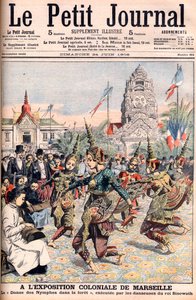 Francia gyarmati kiállítás Marseille-ben – Illusztráció a Le Petite Journal számára, 1906. június 24. (metszet) alkotó: French School