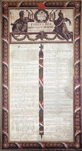 Francia forradalom: Emberi és állampolgári jogok nyilatkozata (litográfia. XVIII. század) alkotó: French School