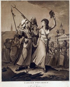 Francia forradalom: "" Parisian poissardes"" Print 1789 körül Párizs, Musee Carnavalet alkotó: French School