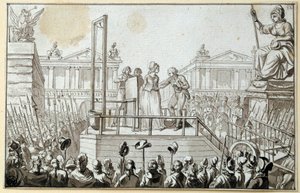 Francia forradalom: "Rajz névtelen fekete tintával. 1793. 0,096x0,15 m. Párizs, Louvre Múzeum. alkotó: French School