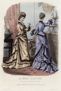 Französische Modeplatte, späte 19. Jahrhundert