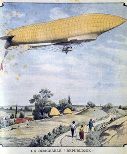 French military airship La Republique on her maiden flight from Paris to Compiegne alkotó: French School