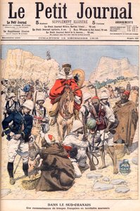 Francia felderítő expedíció Dél-Marokkóban A Le petit Journal illusztrációja, 1906. december. alkotó: French School