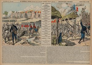 Az Alfred-Amedee Dodds tábornok által irányított francia csapatok megtámadják Abomeyt, Dahomeyt, a második francia-dahomeai háborút alkotó: French School