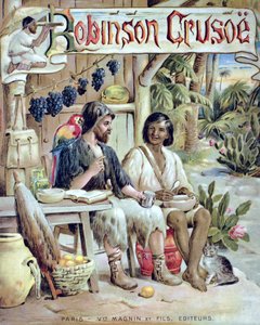 Robinson Crusoe borítója alkotó: French School