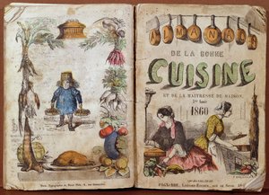 Az Almanach de la Bonne Cuisine et de la Mistress de Maison borítója, 1860 alkotó: French School