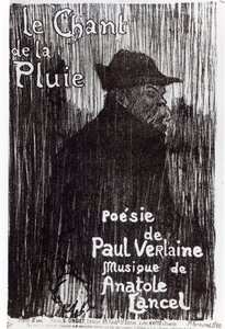 A Le Chant de la pluie című kotta első borítója, Paul Verlaine költeményéből, 1844 alkotó: French School