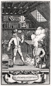 Dubercelle előlapja a "The Devil on Two Sticks" című filmhez, 1787 körül alkotó: French School
