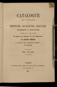A Salon des Refuses katalógusának előlapja, 1863 alkotó: French School
