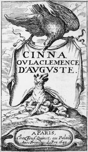 Pierre Corneille (1606-84) 1643-ban megjelent Cinna ou la Clemence dAuguste frontképe alkotó: French School