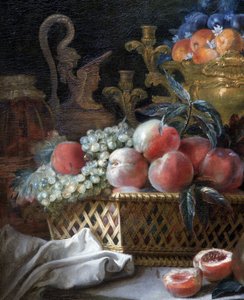 Gyümölcsváza és kosár (részlet). 1770 (olaj, vászon) alkotó: French School