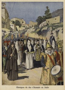 Aumale hercegének temetése, Olaszország, 1897
