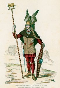 A háború jelvényét hordozó gall főnök alkotó: French School