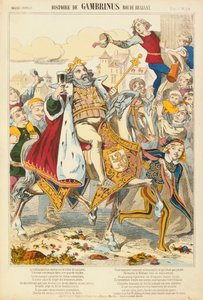 Gambriunus, Flandria legendás királya, Verlag Haguenthal, Pont-a-Mousson, 1860. alkotó: French School