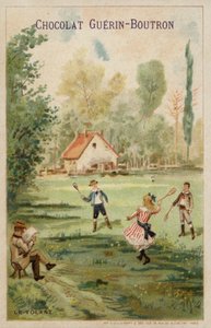 tollaslabda (chromolitho) alkotó: French School