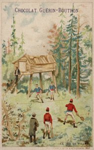 Teniszjáték (chromolitho) alkotó: French School