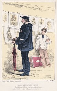 A közbéke őrzője (színes metszet) alkotó: French School