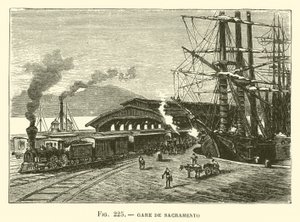 Gare de Sacramento (metszet) alkotó: French School
