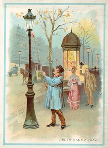 Gázvilágítás (chromolitho) alkotó: French School