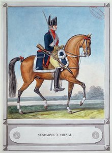 lóra ültetett csendőr, c. 1812 alkotó: French School