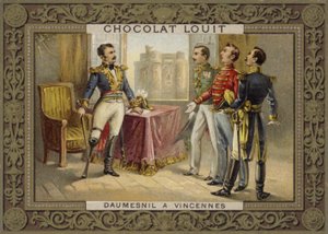 Daumesnil tábornok nem hajlandó átadni a Chateau de Vincennes-t, Franciaország, 1814