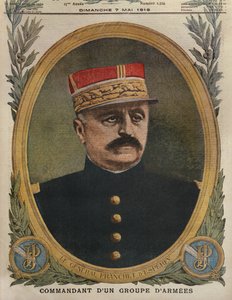 Franchet dEsperey tábornok, egy hadseregcsoport parancsnoka, a Le Petit Journal első borítójának illusztrációja, mellékelt illusztráció, 1916. május 7. alkotó: French School