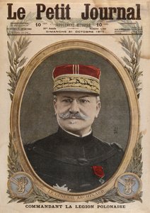 Louis Archinard tábornok, a Le Petit Journal első borítójának illusztrációja, mellékelt illusztráció, 1917. október 21.