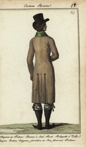 Úriember hosszú lovaglókabátban alkotó: French School
