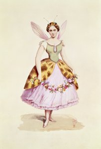 Lány méhjelmezben, a Bonaparte emblémával, ahogyan III. Napóleon és Eugénia császárné díszes partiján viselték, 1863. február 9-én (papíron wc) alkotó: French School