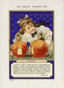 Lány játszik Rolling Dolls, Poupee alkotó: French School
