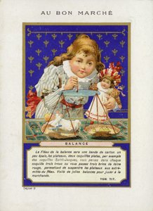 Lány játszik a mérleg alkotó: French School