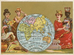 Globe - 19. századi francia kereskedelmi kártya alkotó: French School