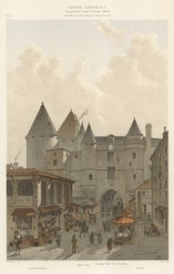 Grand Chatelet, kilátás a Rue St Denisről, 1800 alkotó: French School