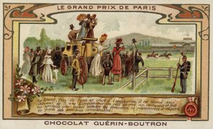 Párizsi Nagydíj lóverseny, Longchamps (chromolitho) alkotó: French School