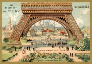 Nagy szökőkút az Eiffel-torony alatt, Exposition Universelle, Párizs alkotó: French School