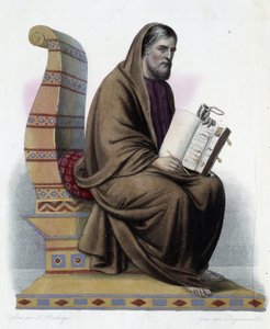Gregoire de Tours (538-594) Tours püspöke és az egyház történésze – a „Le Plutarque francais”-ban, Mennechet, Párizs alkotó: French School