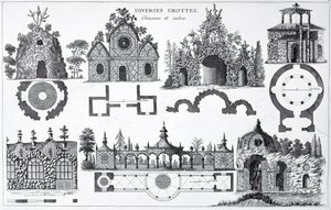 George Louis Le Rouge barlangtervei az angol-kínai kertekből, 1775-78 között alkotó: French School