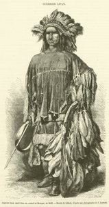Lipan harcos, aki harcban halt meg Mexikóban, 1842 (metszet) alkotó: French School