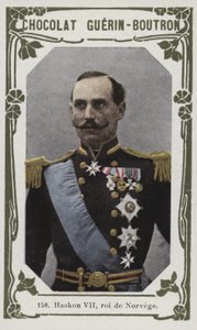 Haakon VII, roi de Norvege (coloured photo) alkotó: French School